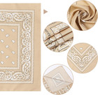 16 Pcs Bandanas Multi-purpose Bandanas Paisley Cowboy Polyester Headbands Khaki