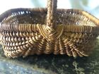 Vintage French Petite Doll Toddler Charentaise Buttocks Handwoven Wicker Basket