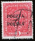 Poland 1919 Poczta Polska Overprinted On Austria 1916 Stamp Scott  53 No Gum 388