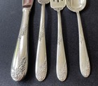 Lunt Sweetheart Rose 4 Piece Place Setting- Sterling Silver