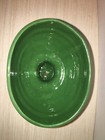 Vintage 1960s Mccoy Floraline Pottery Pedestal Vase Usa Green Ceramic