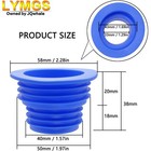 Lymgs Universal Fit Drain Pipe Hose Silicone Plug  Washing Blue white black