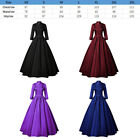 Medieval Victorian Gown Costume Gothic Cosplay Maiden Dress Halloween Maxi Skirt