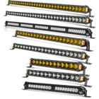 6 12  18  30  40   Led Work Light Bar Offroad Slim For Gmc Ram 3  Cree Cube Pods