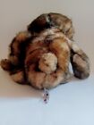 Aurora Vintage 90s Plush Brown Teddy Bear Stuffed Animal Faux Fur Weighted Belly