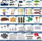 400pcs Set Fishing Tackle Box Full Loaded Accessories Hooks Lures Baits Worms Us