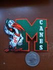 University Of Miami Hurricanes Vintage Embroidered Iron On Patch 3  X 2 