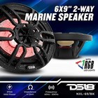 Ds18 Nxl-69 bk Hydro 6x9  2-way Marine Speakers With Rgb 375w Max 4-ohm