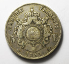 1855 A France 5 Five Francs Silver Coin Km  782 1