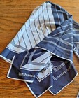 Vtg Lufthansa Crew Uniform Scarf     Handkerchief  Blue grey Circa 1980s