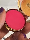 Vintage Elizabeth Arden Cheek Rouge Blush Gold Metal Round Compact  Pink Shade