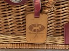 Thomas B  Swain Picnic Basket With Flatware Cups Cheeseboard Blanket Thermos Etc