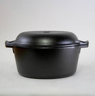 Lodge Cast Iron 5 Quart Seasoned Double Dutch Oven L8dd3