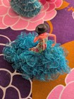 Trio Of Vintage Spanish Flamenco Dancer Dolls Turquoise Red Dress Guitar