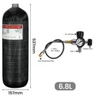 Tuxing 4500psi 300bar Pcp 6 8l 414cu 6800cc Carbon Fiber Hpa Air Tank With Valve