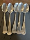 5 Vintage Wm Rogers   Son Aa Silverplate Soup Spoons Rare Arizona Pattern 7 Inch