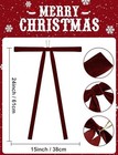 Burgundy Long Velvet Bows Ornaments For Christmas Tree  Wreath  Garland 