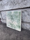 Antique Cambridge Victorian Edwardian Floral Fire Place Tile Green Mottled 6 X 6