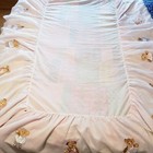 Kidsline Dust Ruffle Crib Skirt Pink W Dancing Bears Ballerina Bears In Dresses