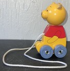 Vintage Disney Wooden Pull Toy Winnie The Pooh