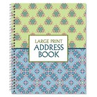 Large Print Address Book 7 X 8 5 Inch Spiral Bound 56 Pages Soft Cover Contact