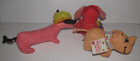 Lot Of 3 Vintage Dakin Dream Pets Plush Animals Dogs   Rhino   wsc2 