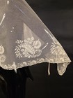 Antique 1820   s Handmade Lace Wedding Bonnet Veil W Florals   Owners Id For Dress