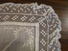 Vintage White Linen  Lace Wedding Handkerchief 10 
