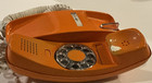 Vintage Orange Bell System Trimline Wall Phone Telephone Rotary Dial Ad2 6-77wn