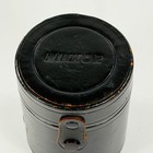 Nikon Nikkor Lens Case Black Purple Leather Hard-shell Padded Velvet Lining