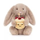 Bashful Beige Bunny Birthday Bunny By Jellycat Cute Soft Stuffed Animal Toy