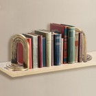 Cast Iron Brick Arch Bookends Set  Antique Brass Book Ends  2 Decorative Book   