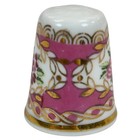 Hammersley England 1980 Collector Thimble Bone China Pink Rose Gold Trim Fm Wgph