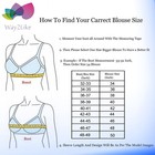 Way2like Dupion Silk Saree Blouse Round Neck Readymade Stitched Choli Crop Top
