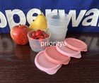 Tupperware 4oz   120ml Snack Cup Set Of 4 With Two Shades Pink Seal New