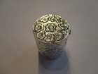 Sterling Silver Pill Box Barrel Style Solid 925 Round With Gorgeous Design