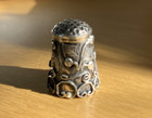 Vintage Taxco Mexico Ornate Sterling Silver Thimble Signed Iguala 925