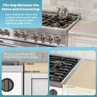 2pcs Kitchen Stove Counter Gap Covers  Stainless Steel Gap Cover  Cooktop Tri   
