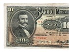Banco Mercantil De Veracruz 10 Pesos April 13 1910 M530c Vf xf Pinhole