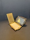 Vintage Gold Tone art Deco Enamel Flowers Compact - 111