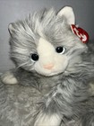 Ty Classic Plush Lyric Gray White Kitty Cat With Tags Stuffed Animal Toy