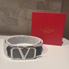 Valentino Garavani Women   s Brown Dress Belt W  V Logo Buckle  Adjustable