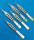 5 Pcs Adson Fine Tissue Plastic Surgery Forcep 1x2t W  Fenestrated Gold Handle