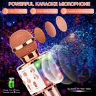 Karaoke Microphone  4 In 1 Wireless Microphone With Led Lights Handheld Porta   