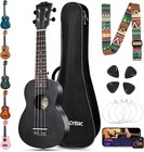 Soprano Black Ukulele For Beginner 21 Inch Ukelele With Gig Bag Strap Nylon S   
