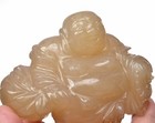 1930 s Chinese Agate Carved Carving Happy Buddha Bodi Figure Figurine 223 Gram