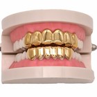 18k Gold Plated Grillz Top   Bottom Mouth Teeth Hip Hop Grill Hip Hop