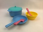 Little Tikes Party Ware Play Set  4285 Replacement Pans Bowl Lid 1996 Vintage