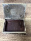 Vintage Alpaca Abalone Shell Inlay Trinket Jewelry Box Hecho Mexico Wood Lined