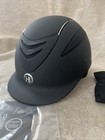 Read One K Defender Chrome Stripe Matte Black  Medium Equine 470152 Horse Helmet